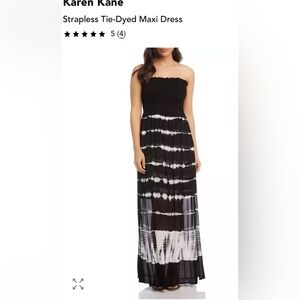 Karen Kane Black and White Strapless Dress